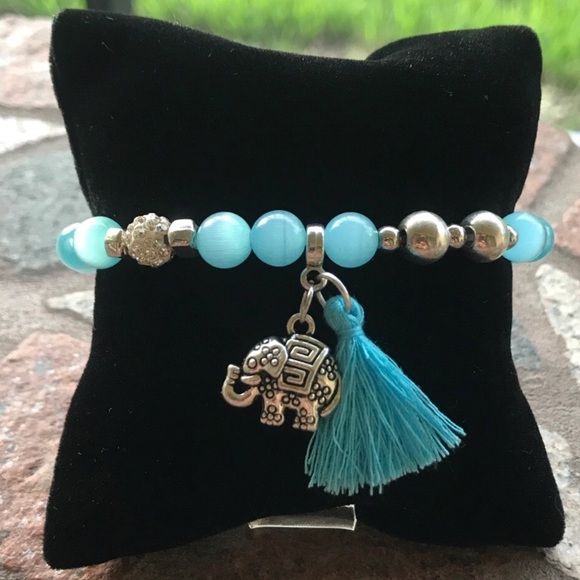 Silverskylight Jewelry - 🔴SALE ! Sky blue cats eye elephant bracelet